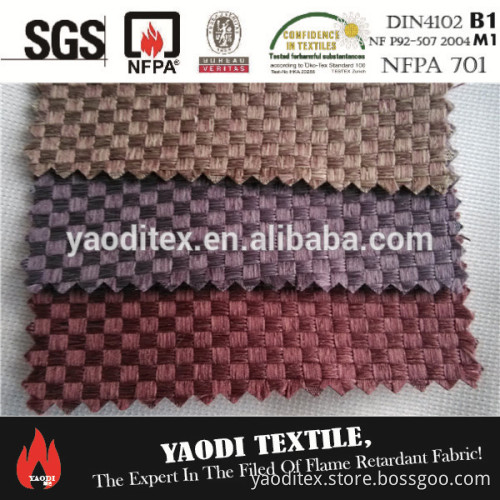 Wholesale fire resistant 100% polyester blackout curtain fabric